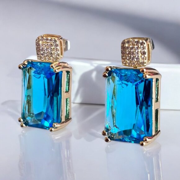 Blue Princess Drop Earring - Picture 2 of 6